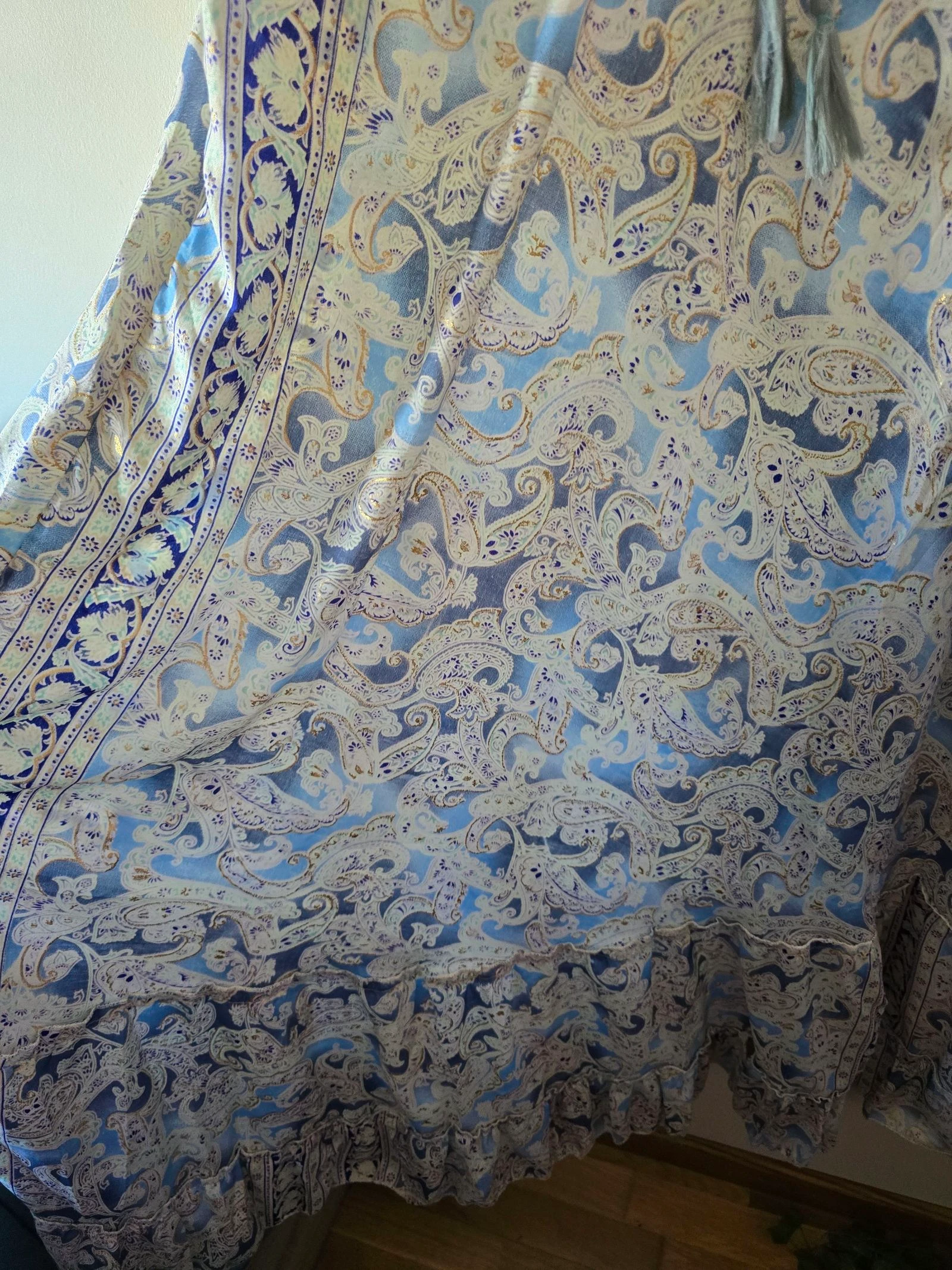 Blue and gold pasley boho maxi dress Cherish – photo 5